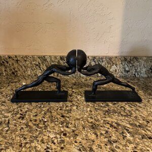 Metal Bookends - Atlas / Men Pushing
